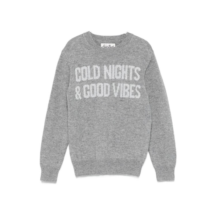 SAINT BARTH Maglione grigio "cold nights" bambina