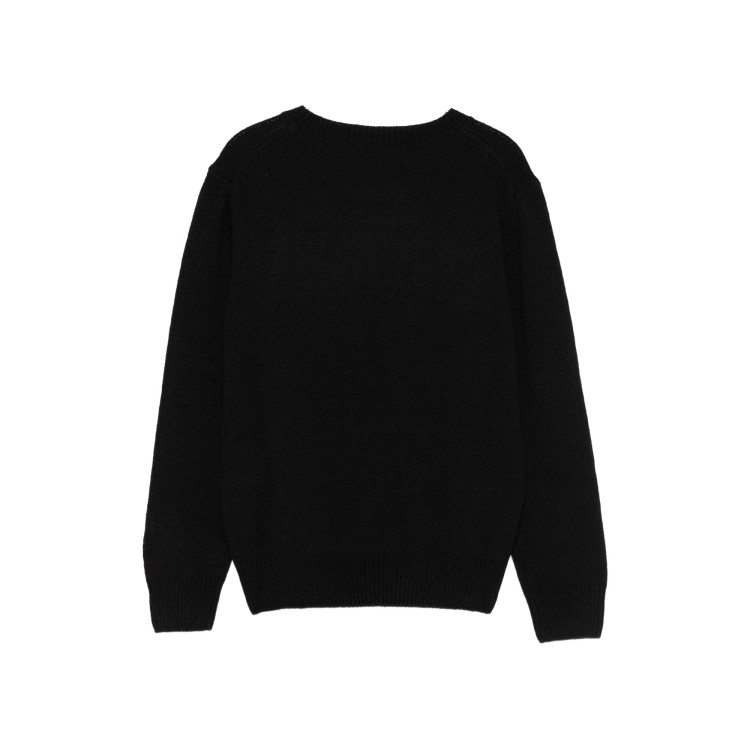 SAINT BARTH Maglione nero "expensive" bambina