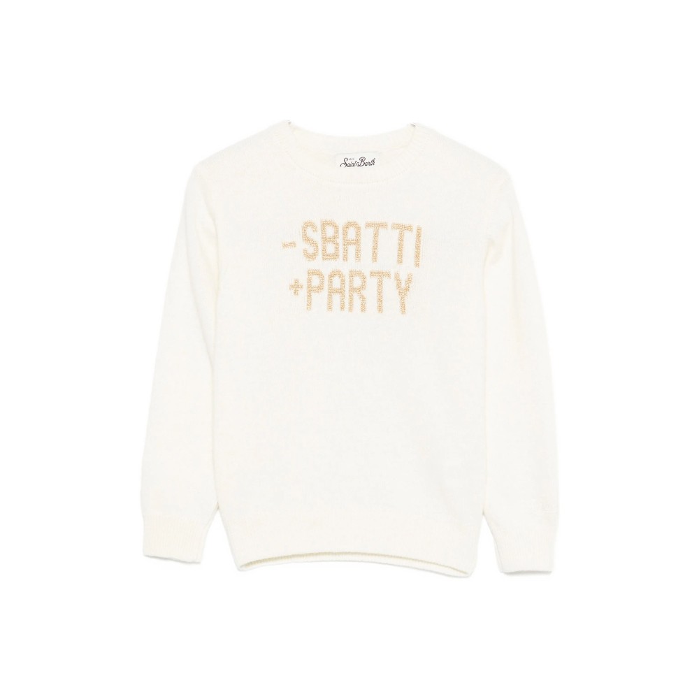 SAINT BARTH Maglione panna...