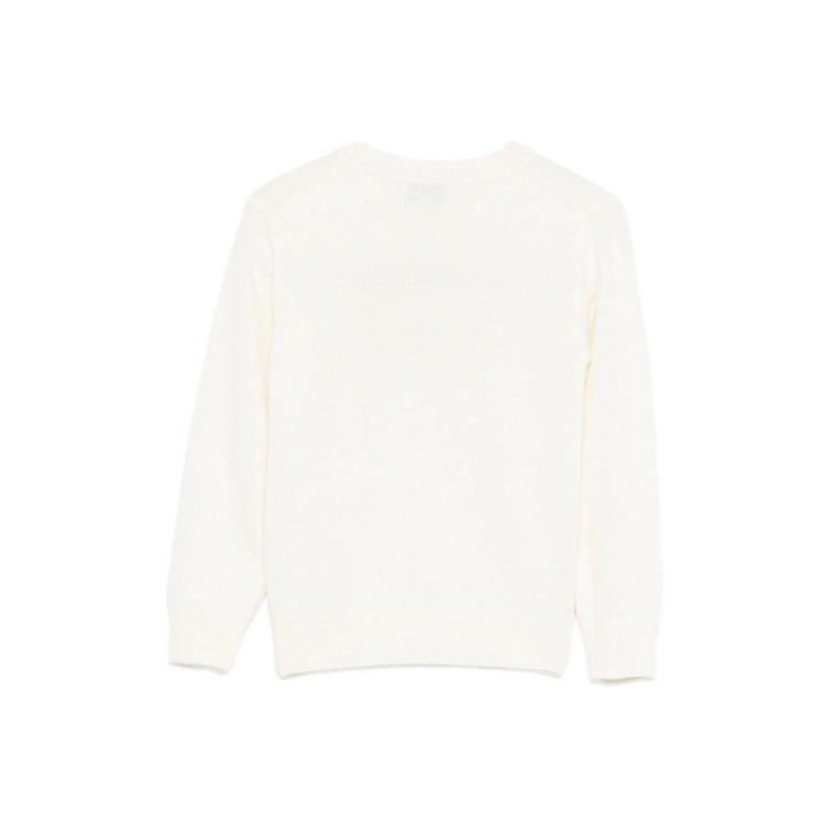 SAINT BARTH Maglione panna "- sbatti + party" bambina