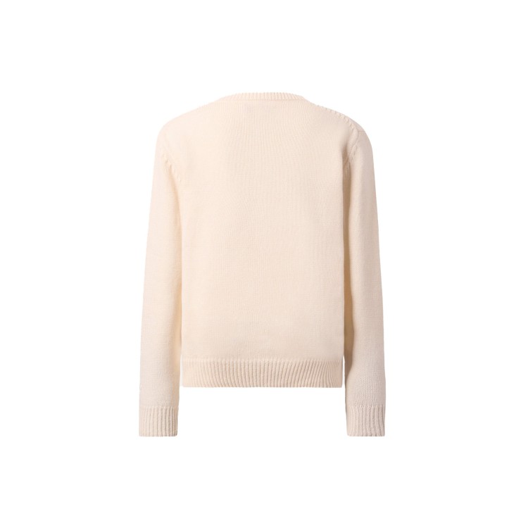 SAINT BARTH Maglione panna "splendida splendente" bambina