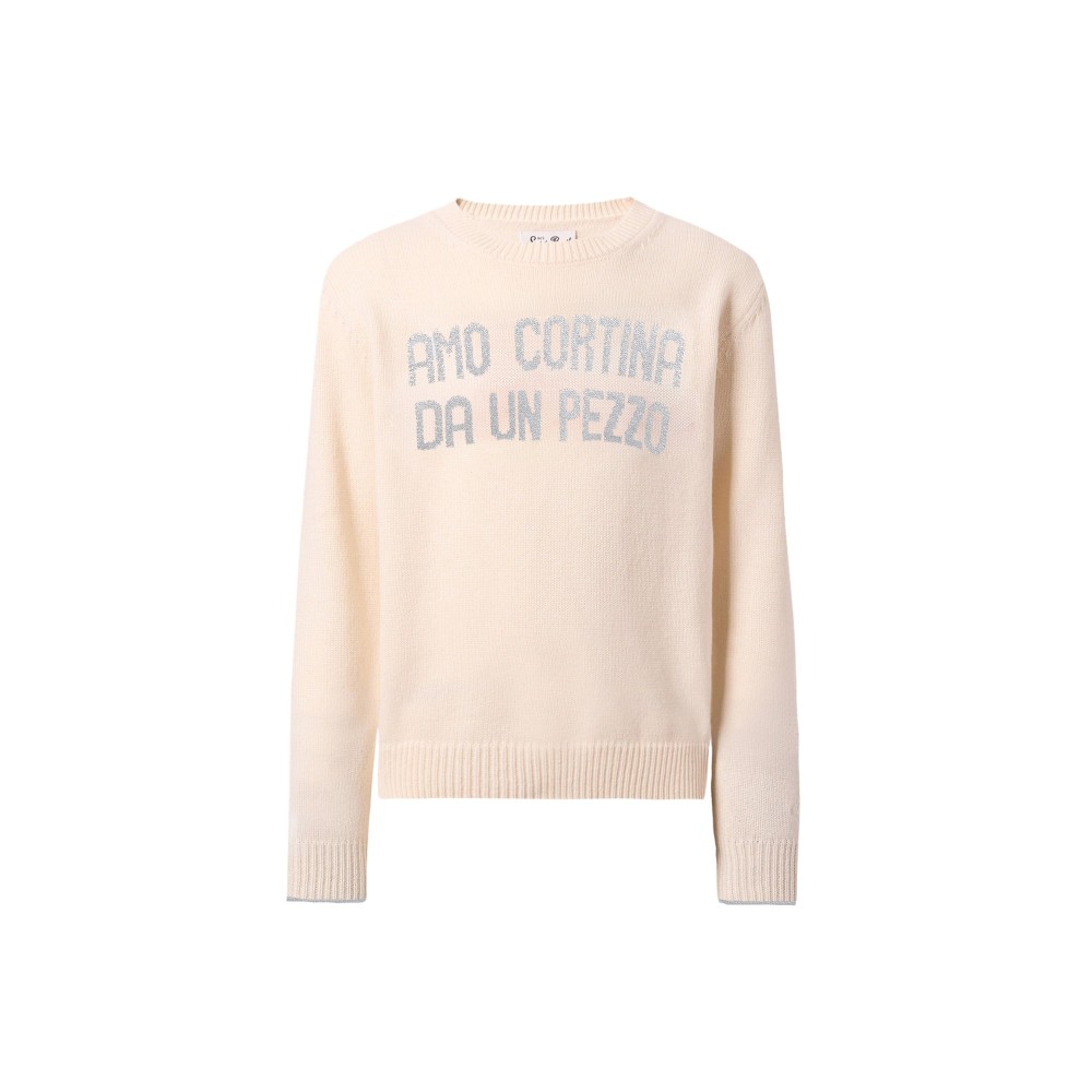 SAINT BARTH Maglione panna...