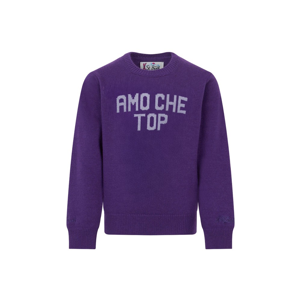 SAINT BARTH Maglione viola...