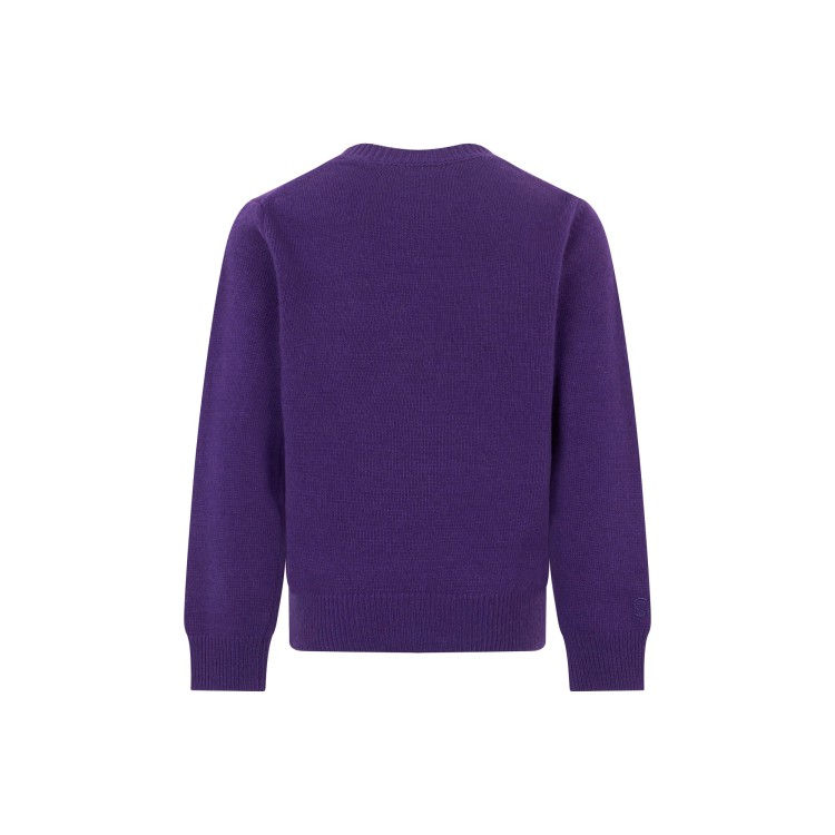 SAINT BARTH Maglione viola "amo che top" bambina