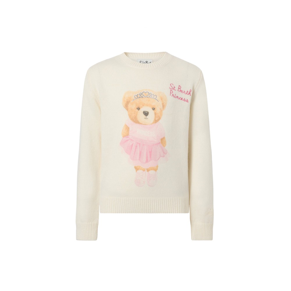 SAINT BARTH Maglione panna...