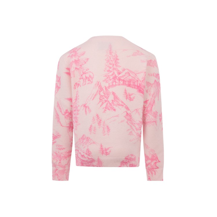 SAINT BARTH Maglione rosa winterland "winter lover" bambina