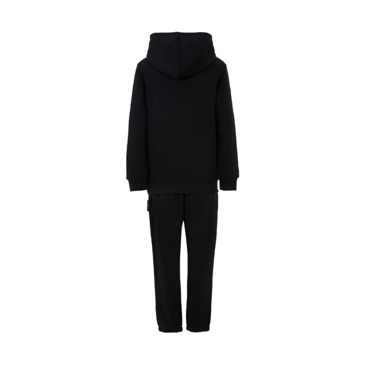 JOHN RICHMOND Tuta sportiva nera con logo bianco bambini