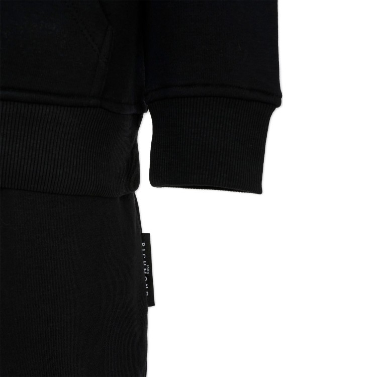 JOHN RICHMOND Tuta sportiva nera con logo bianco bambini