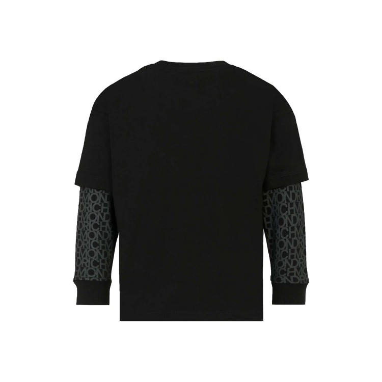 JOHN RICHMOND T-shirt nera a maniche lunghe bambini