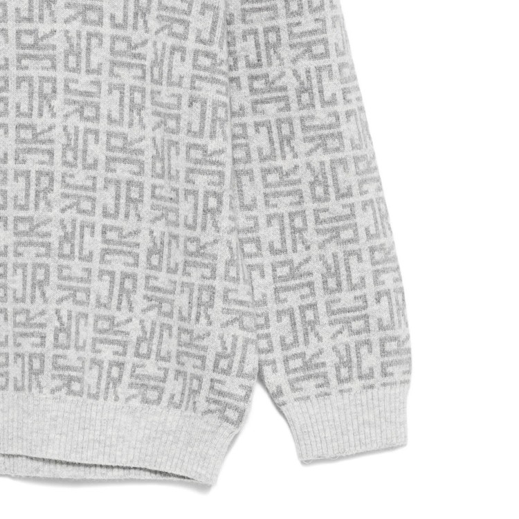 JOHN RICHMOND Maglione grigio logo lettering bambini