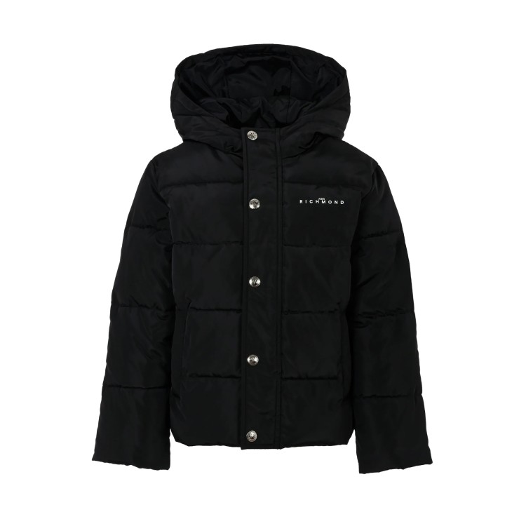 JOHN RICHMOND Piumino nero con cappuccio bambini