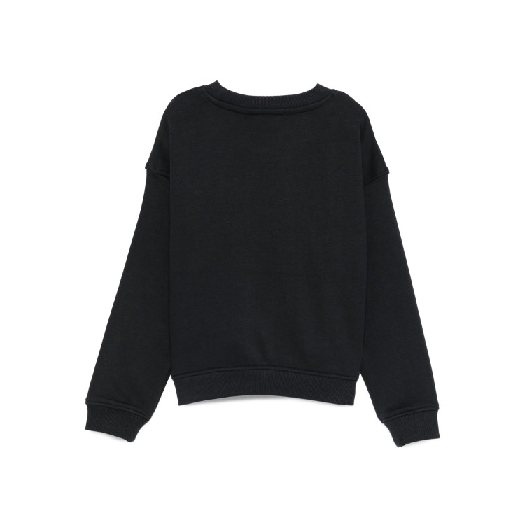 JOHN RICHMOND Felpa nera girocollo logo patch bambini