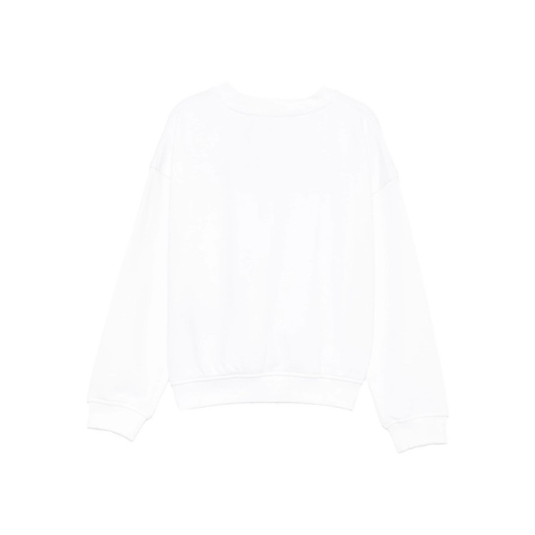 JOHN RICHMOND Felpa bianca girocollo logo patch bambini