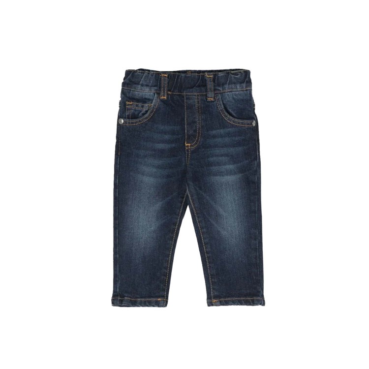 JOHN RICHMOND Jeans slavato blu con logo sul retro neonato