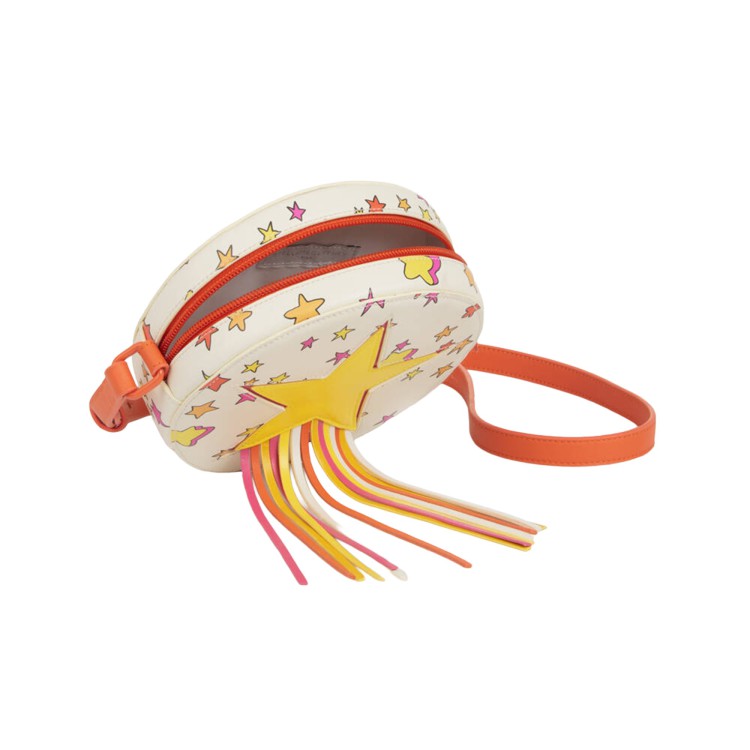 STELLA McCARTNEY Borsa avorio con stella e frange bambina