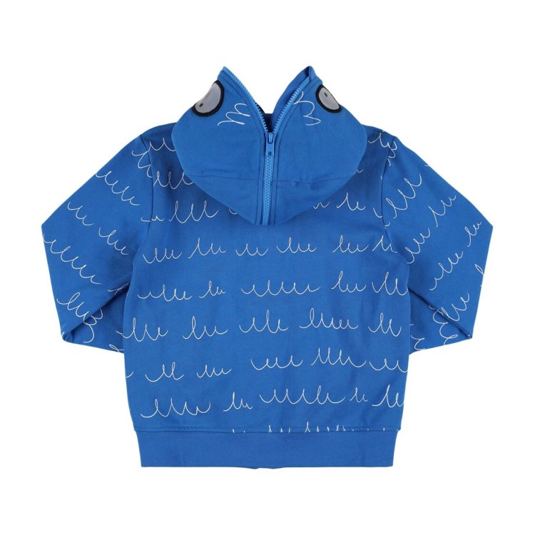 STELLA McCARTNEY Felpa azzurra full-zip Monster bambino