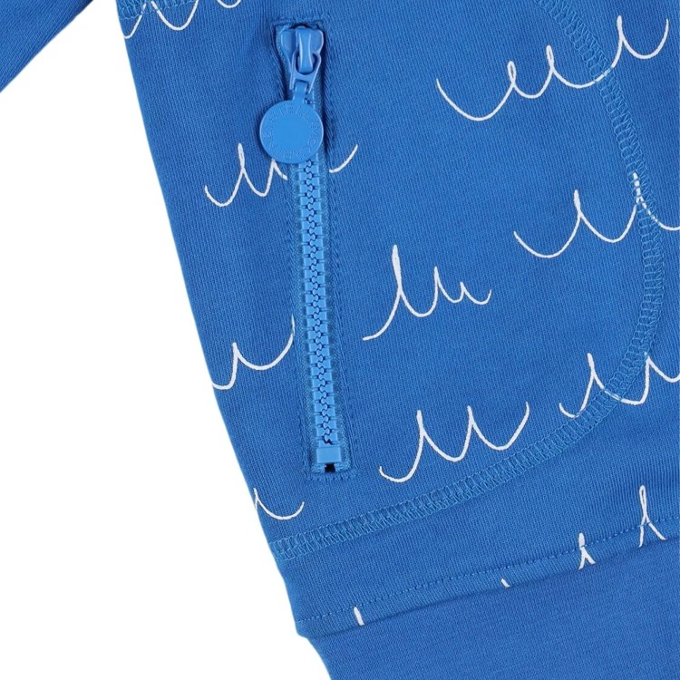 STELLA McCARTNEY Felpa azzurra full-zip Monster bambino