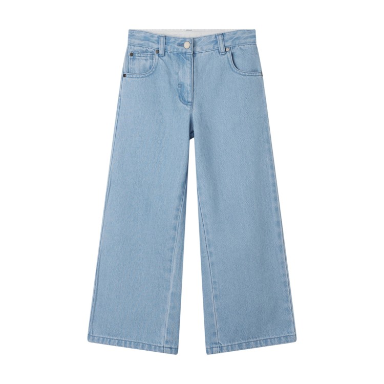 STELLA McCARTNEY Jeans in denim chiaro con stampe bambina