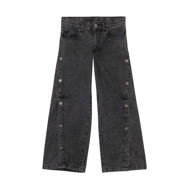 STELLA McCARTNEY Jeans in denim nero con bottoni bambina