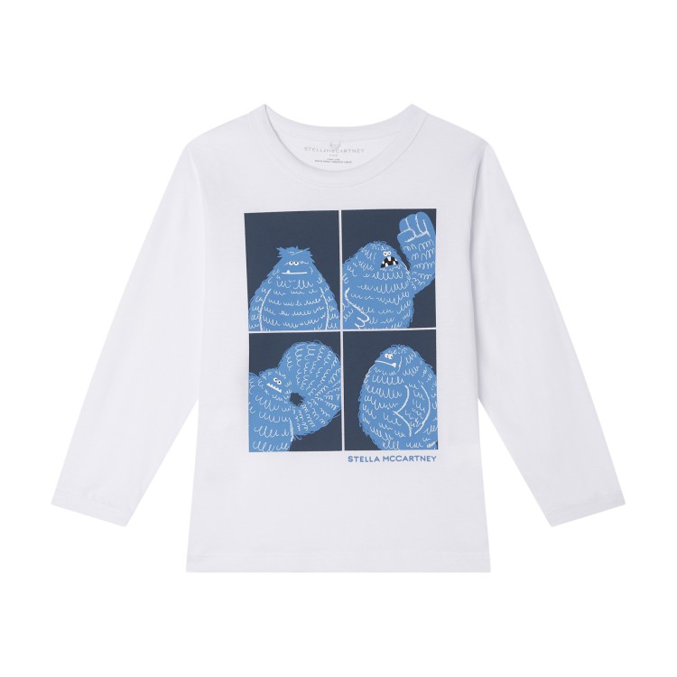 STELLA McCARTNEY T-shirt bianca con stampa bambino
