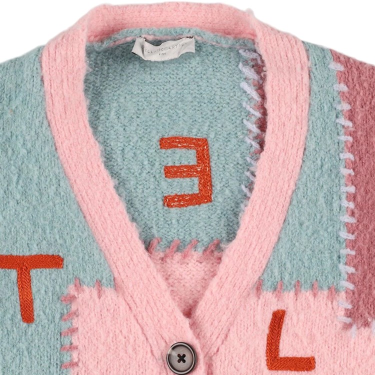 STELLA McCARTNEY Cardigan patchwork con ricami bambina