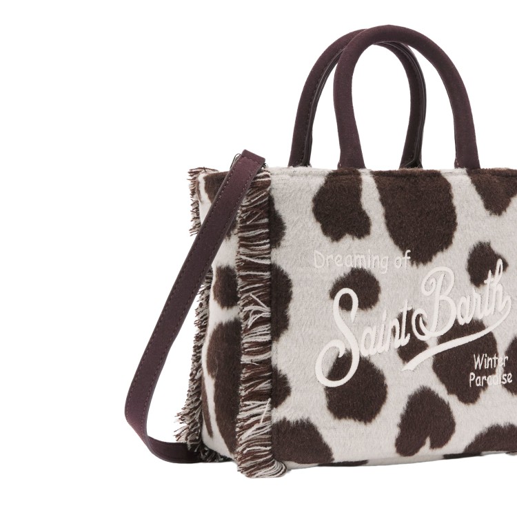 SAINT BARTH Borsa Vanity Mini misto lana mucca bambina