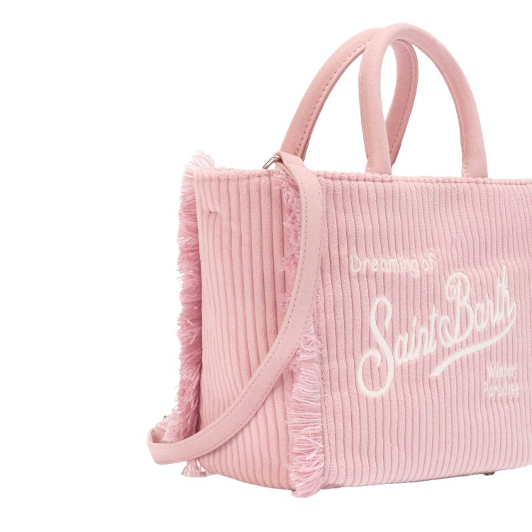 SAINT BARTH Borsa Vanity Mini rosa a coste bambina