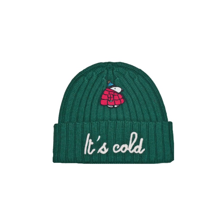 SAINT BARTH Cappello verde "It's cold" Snoopy  bambini
