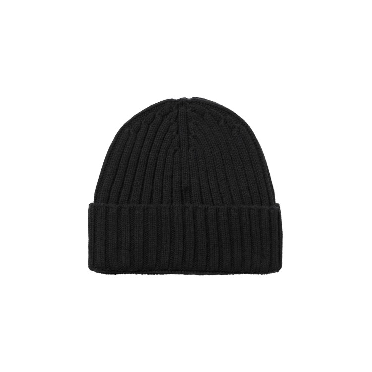 SAINT BARTH Cappello nero a coste bambini