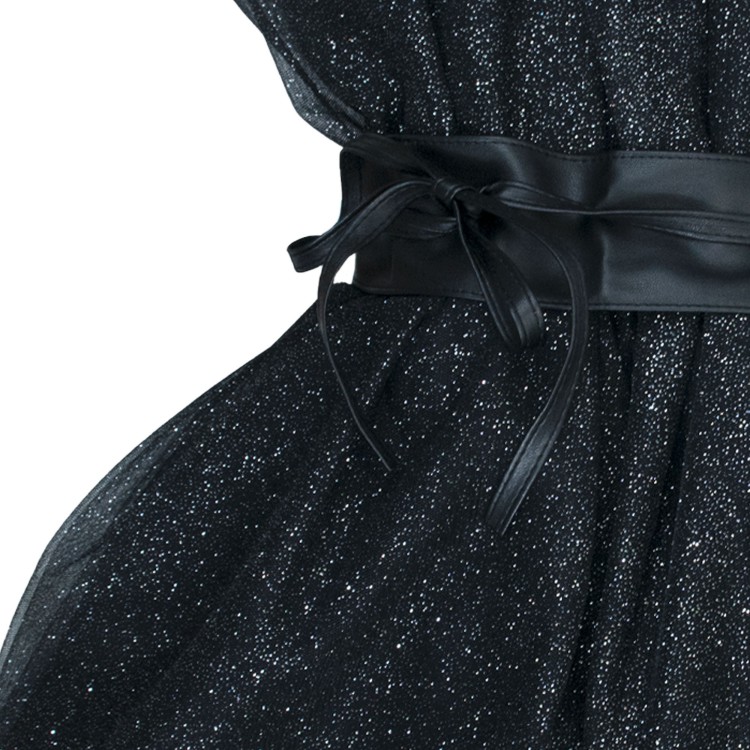 MONNALISA Abito nero glitterato bambina