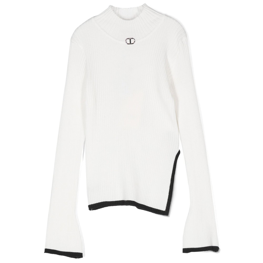 TWIN-SET Maglione bianco a...