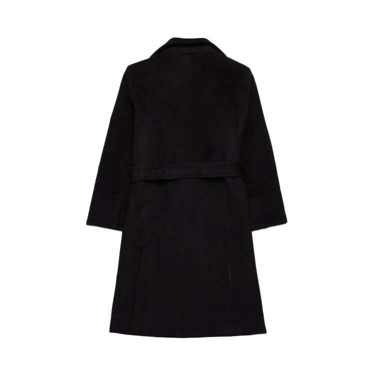 MAX&CO Cappotto monopetto nero con cintura bambina