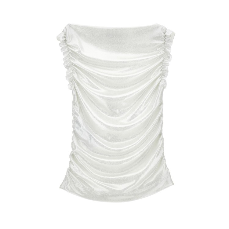 MONNALISA T-shirt argento drappeggiata bambina