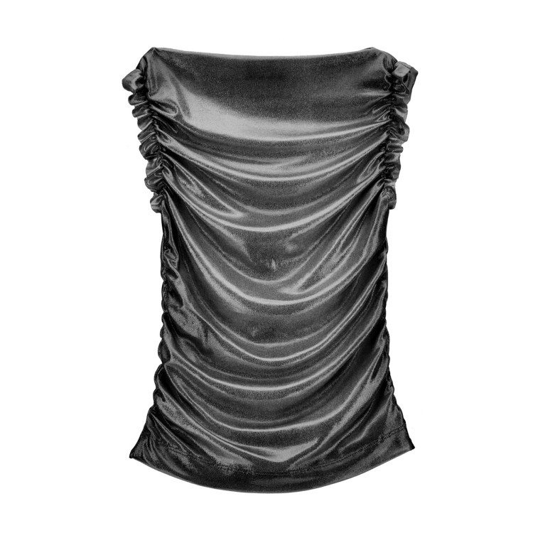 MONNALISA T-shirt nera drappeggiata bambina