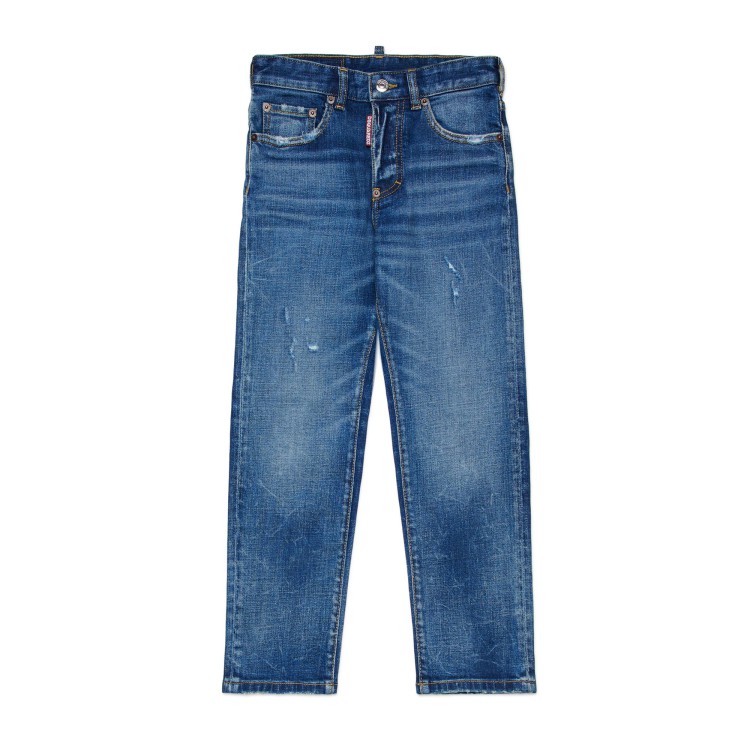 DSQUARED Jeans slim fit con abrasioni bambino