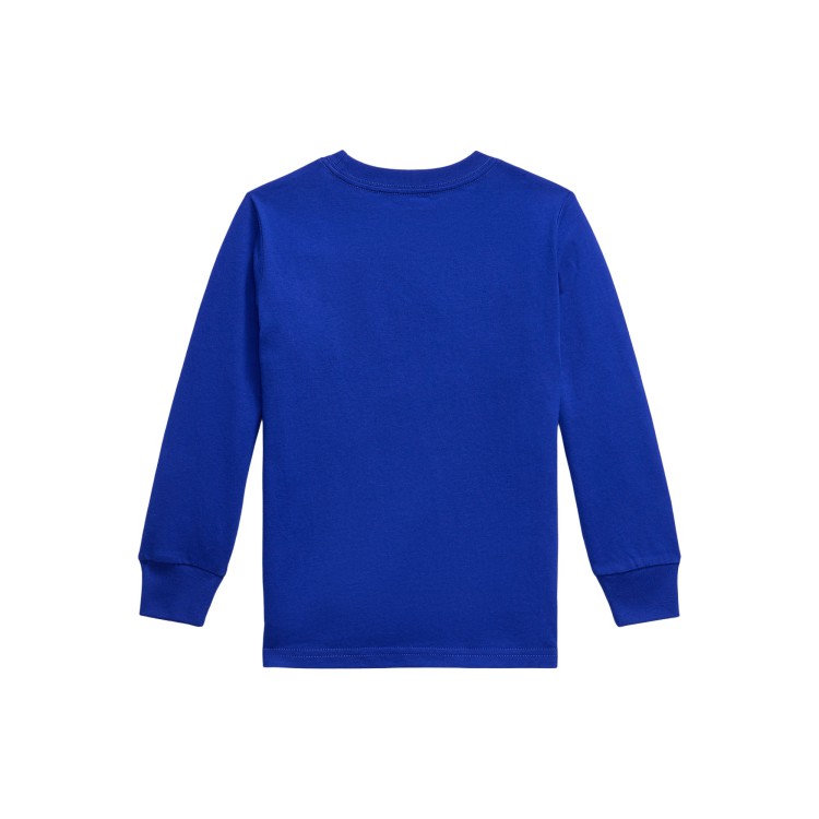 RALPH LAUREN T-shirt azzurra a maniche lunghe bambini