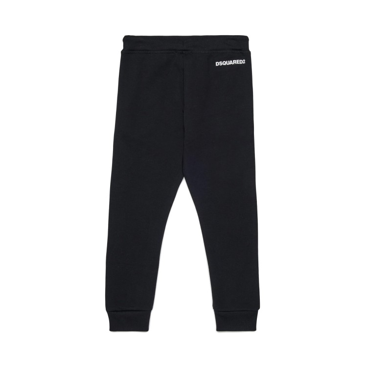 DSQUARED Pantaloni neri sportivi con logo bambino
