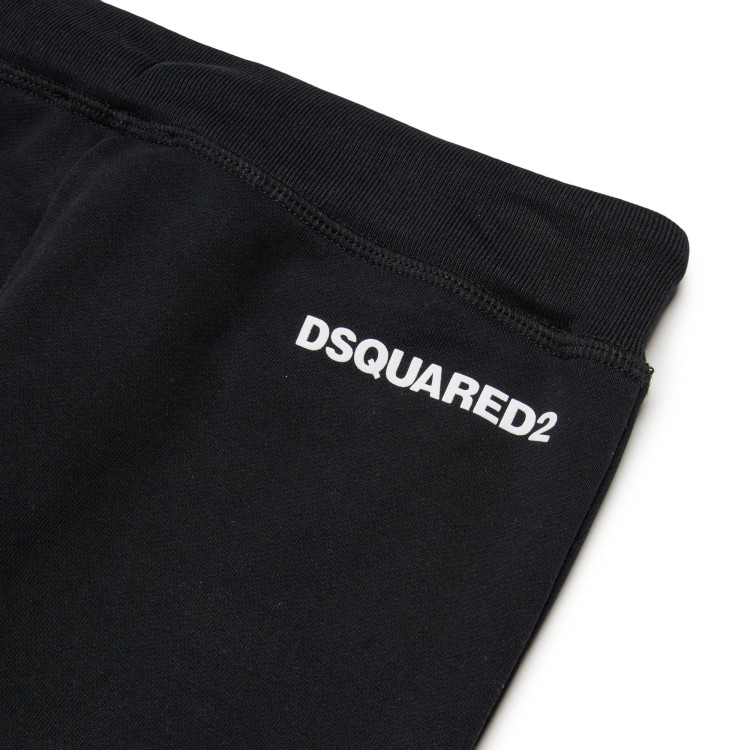 DSQUARED Pantaloni neri sportivi con logo bambino