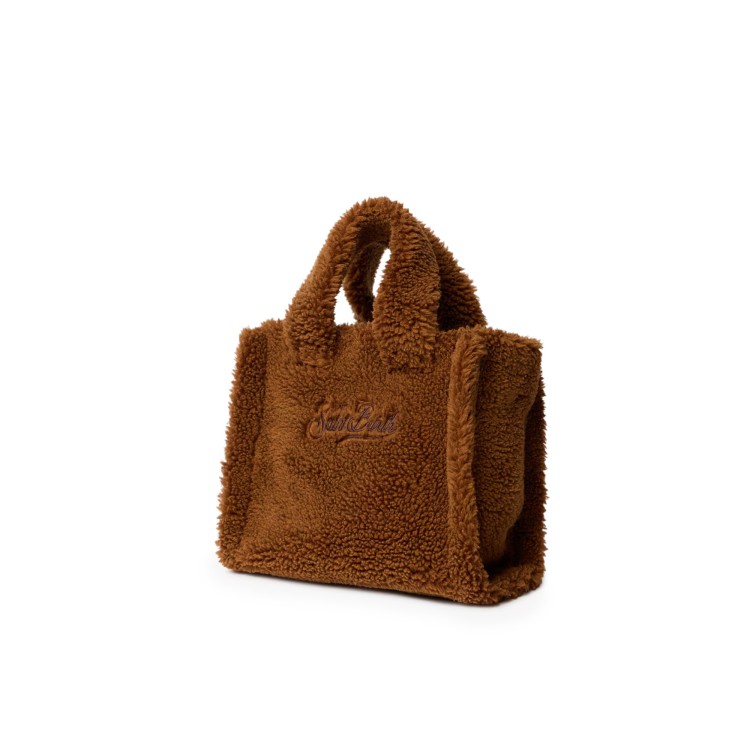 SAINT BARTH Borsa Vanity Mini marrone teddy bambina