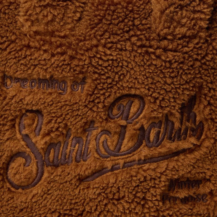 SAINT BARTH Borsa Vanity Mini marrone teddy bambina
