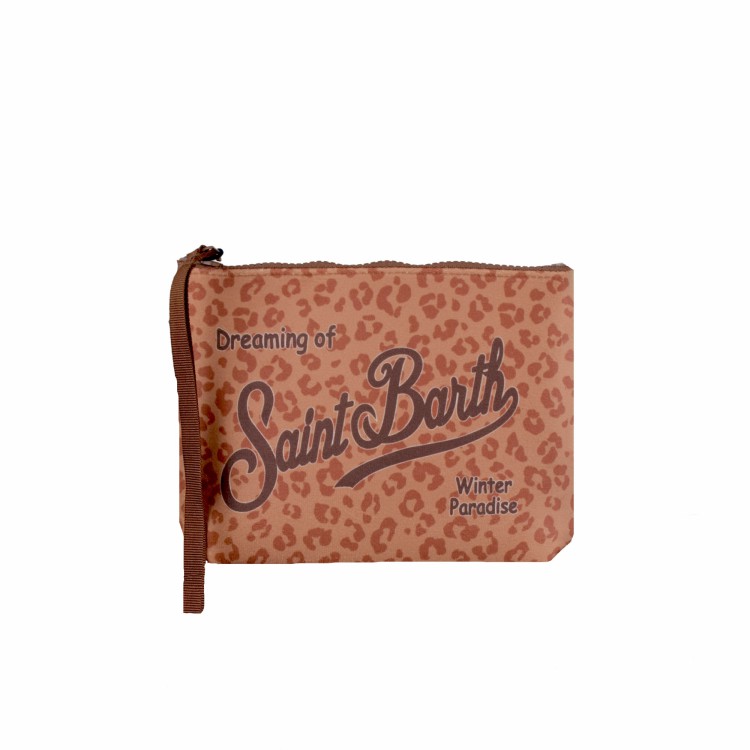 SAINT BARTH Pochette Aline marrone mini leo bambina