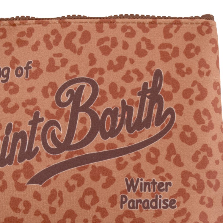 SAINT BARTH Pochette Aline marrone mini leo bambina