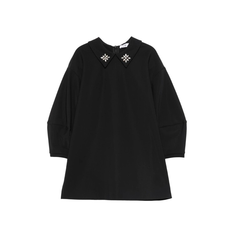 IL GUFO Abito nero con strass bambina