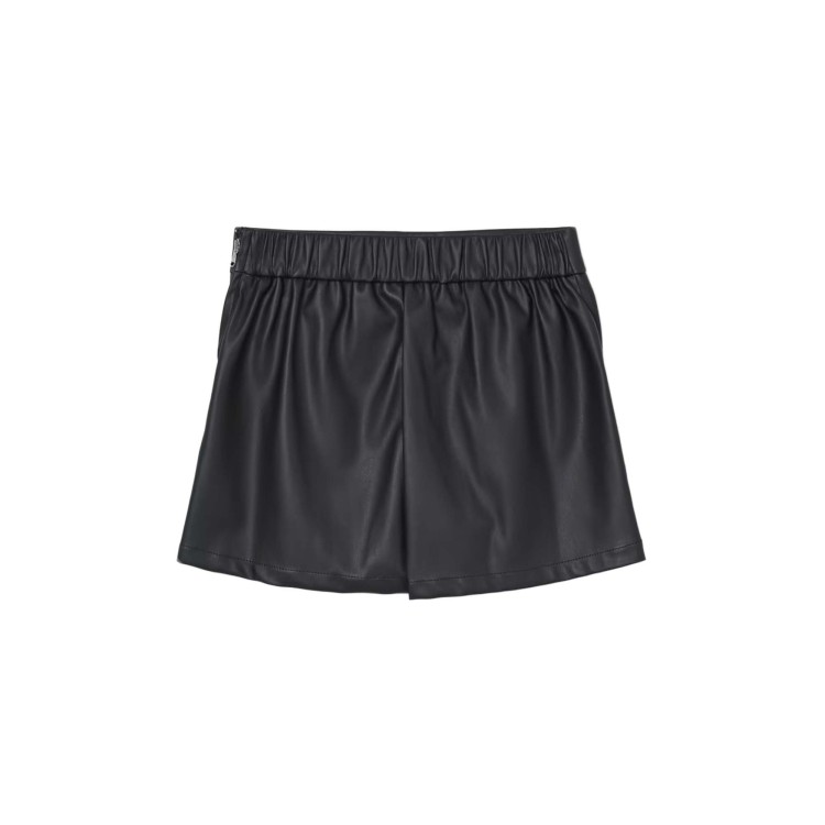 PATRIZIA PEPE Gonna pantalone nera in ecopelle bambina