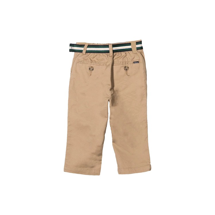 RALPH LAUREN Pantalone in cotone beige bambino
