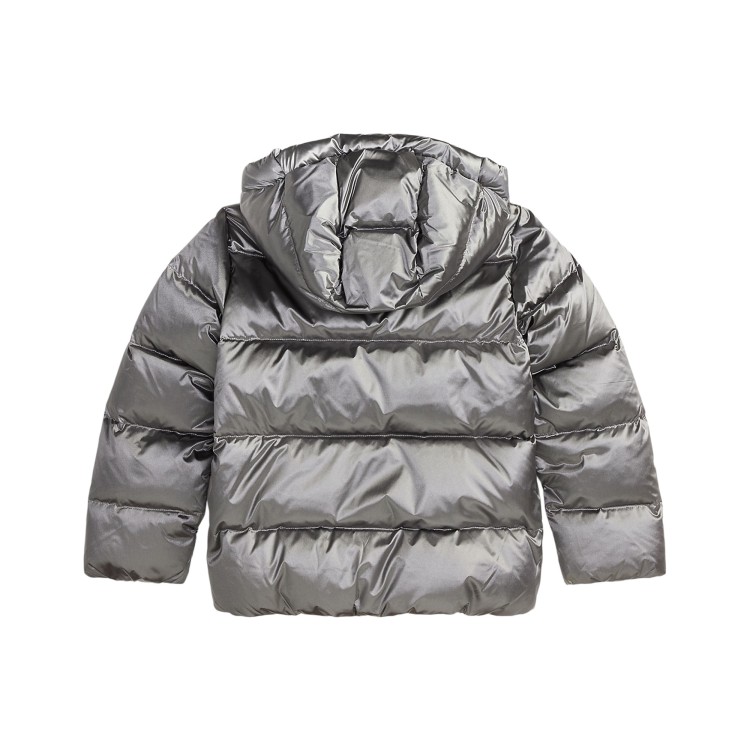 RALPH LAUREN Giubbotto grigio metallizzato bambini