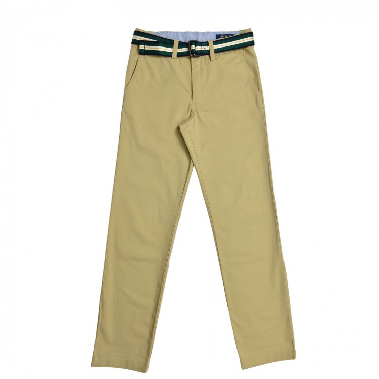 RALPH LAUREN Pantalone cotone beige bambino