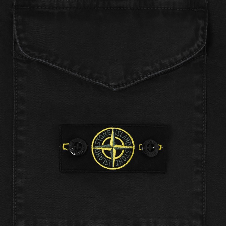 STONE ISLAND Pantaloni neri cargo slim bambino