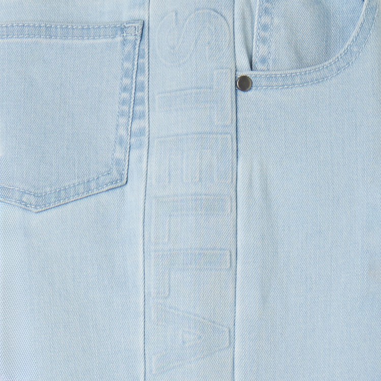 STELLA McCARTNEY Jeans in denim chiaro a zampa bambina