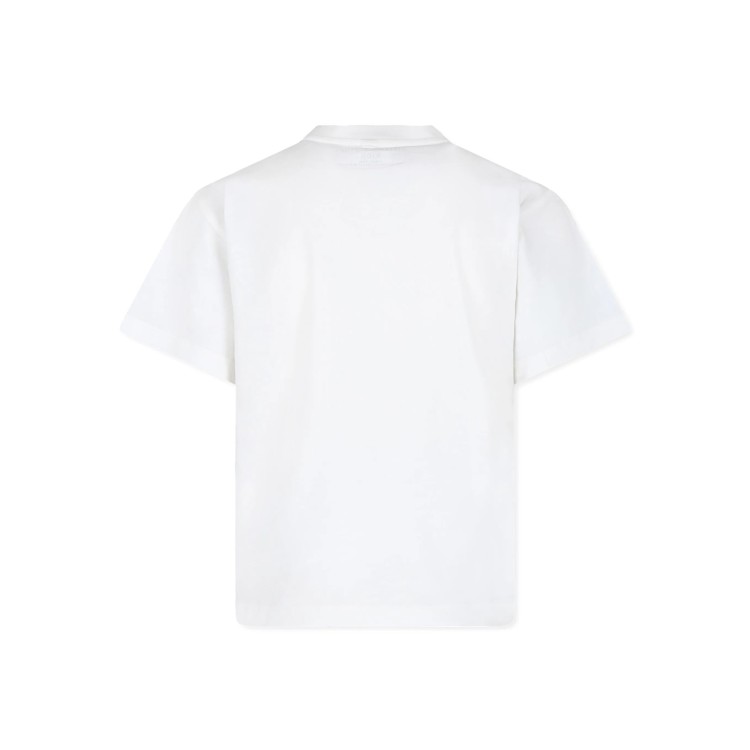STELLA McCARTNEY T-shirt bianca con logo stampato bambino